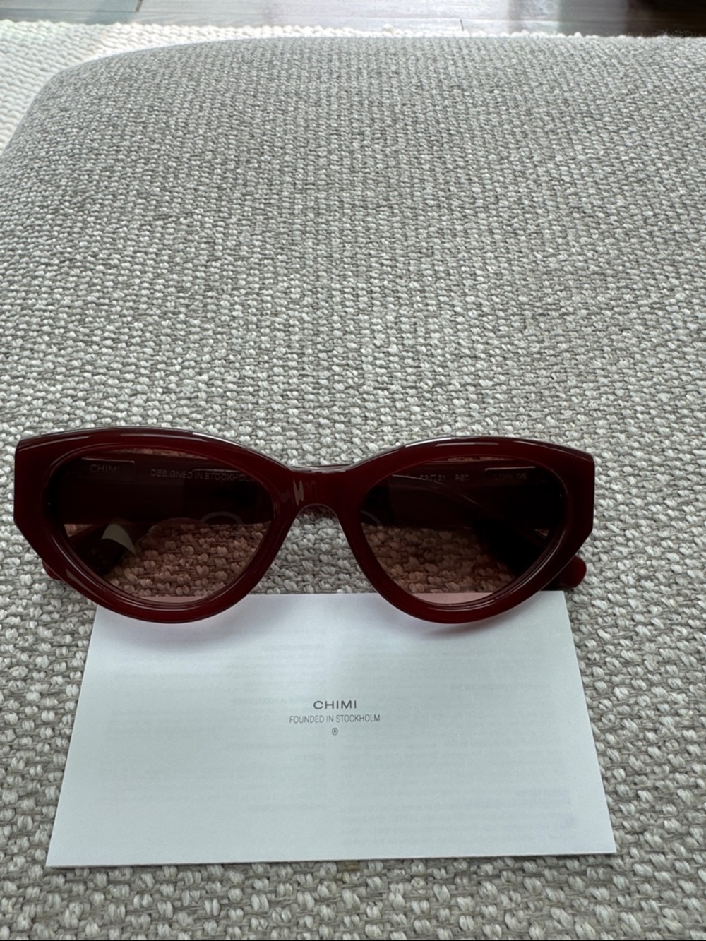 Chimi Burgundy Cat-Eye Sunglasses for Women